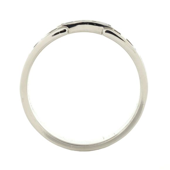 Tiffany & Co. Atlas Band Ring 18K White Gold with Blue Sapphires - - Picture 7 of 9